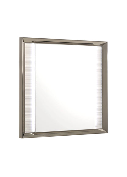STAR WHITE MIRROR WITH LED - Modern Vanity Mirror with Storage
