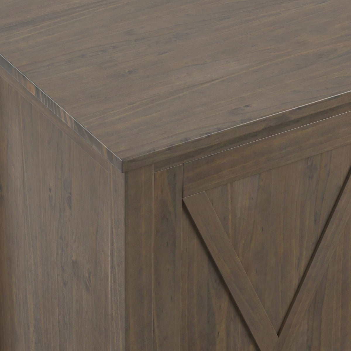Dark Brown Wood Bed Frame with Storage for Bedroom