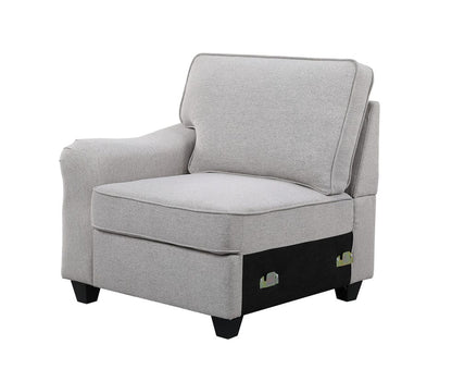 Light Gray Linen 7 Seat Sectional Sofa