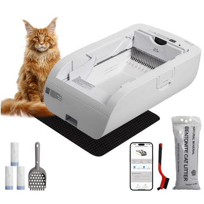 Smart Self-Cleaning Cat Litter Box with WiFi Monitoring