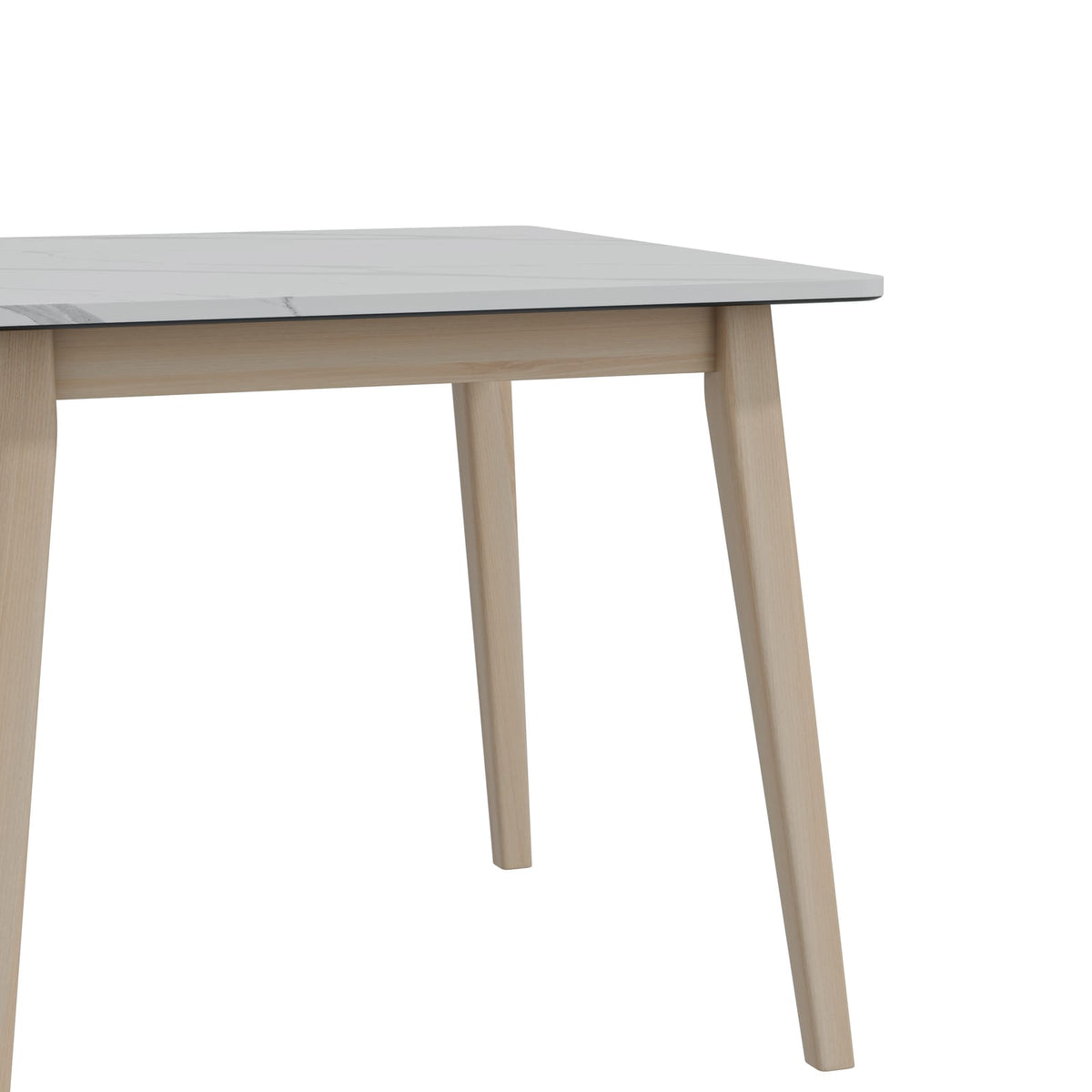 Compact White Square Dining Table - 36" Modern Design for Dining Room
