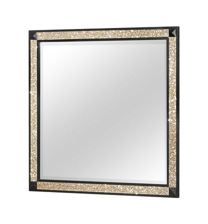 LIVELY BLACK/GOLD MIRROR - Vanity & Dresser Mirrors