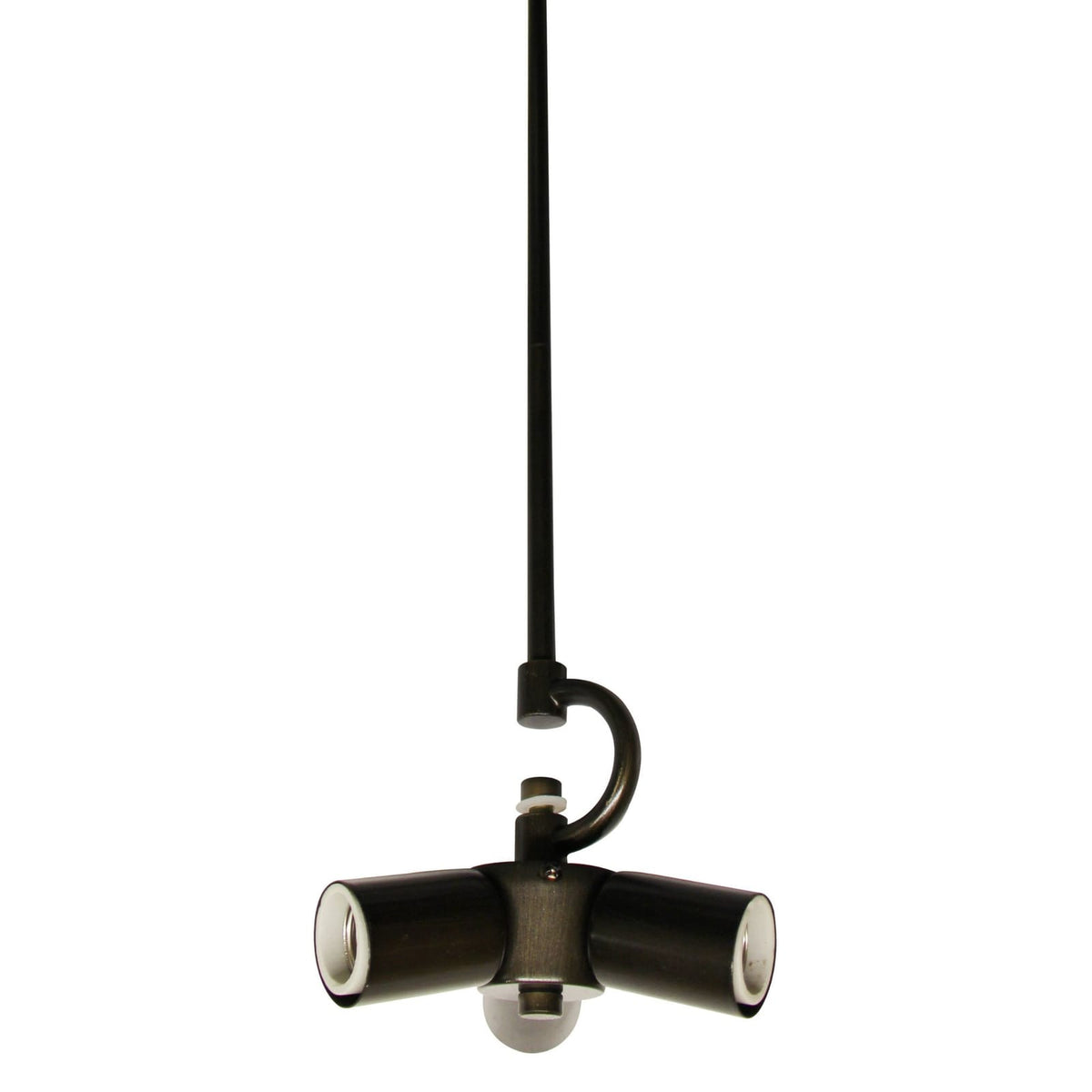 Oil-Rubbed Bronze Linen Pendant Light Fixture - 3 Lights