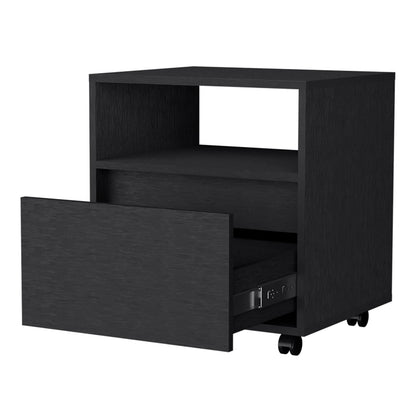 Wenge 1 Drawer Nightstand - Bedroom Storage