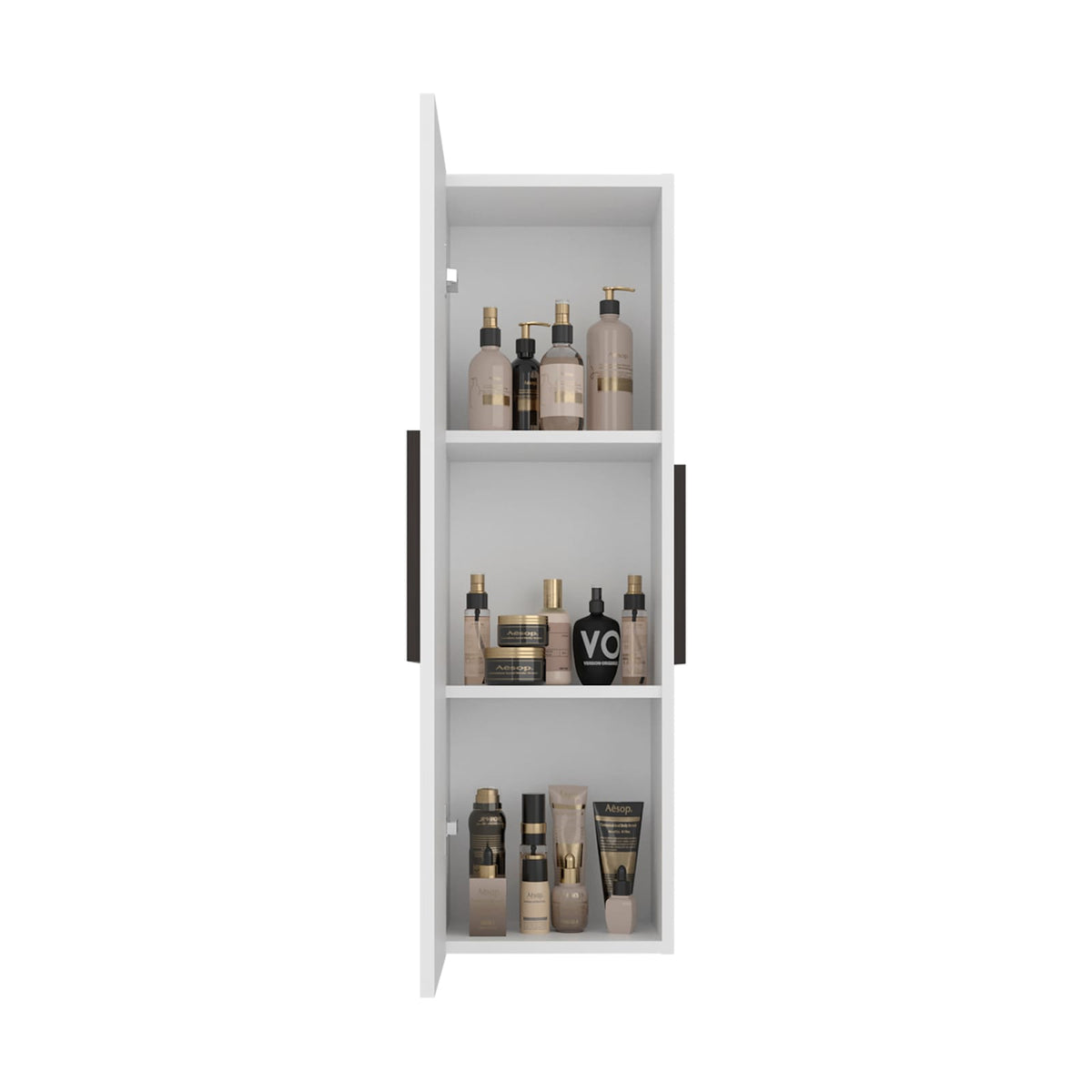 Wall Mounted Bathroom Medicine Cabinet with Walnut Finish