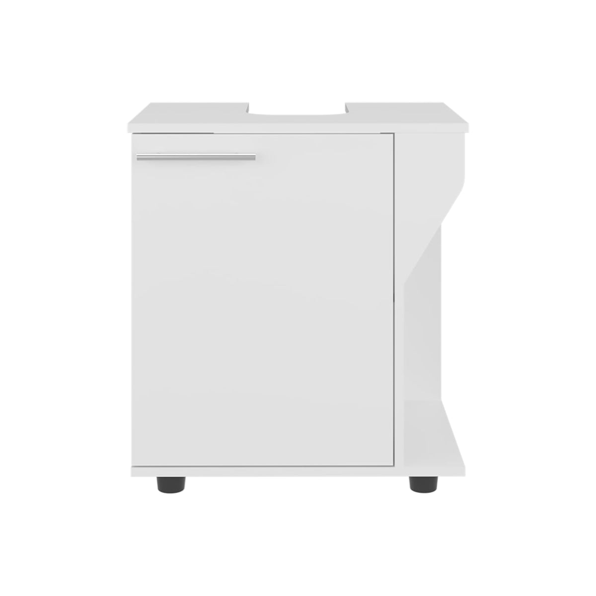 White Kitchen Under Sink Cabinet - 2 Door Storage for Bathroom