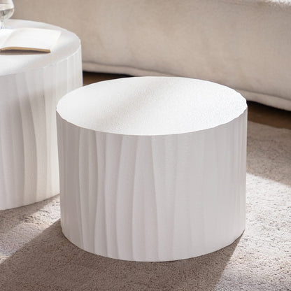 Creamy White Round Coffee Table - Modern Accent Table