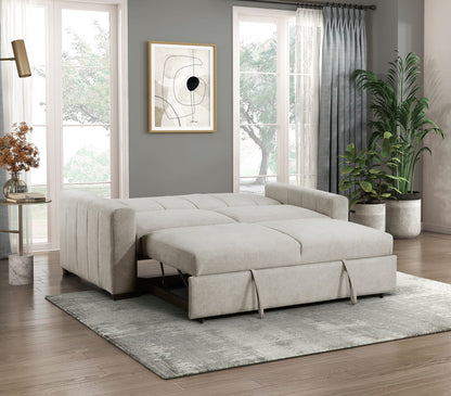 85" Light Gray Convertible Sofa with Sleeper Bed