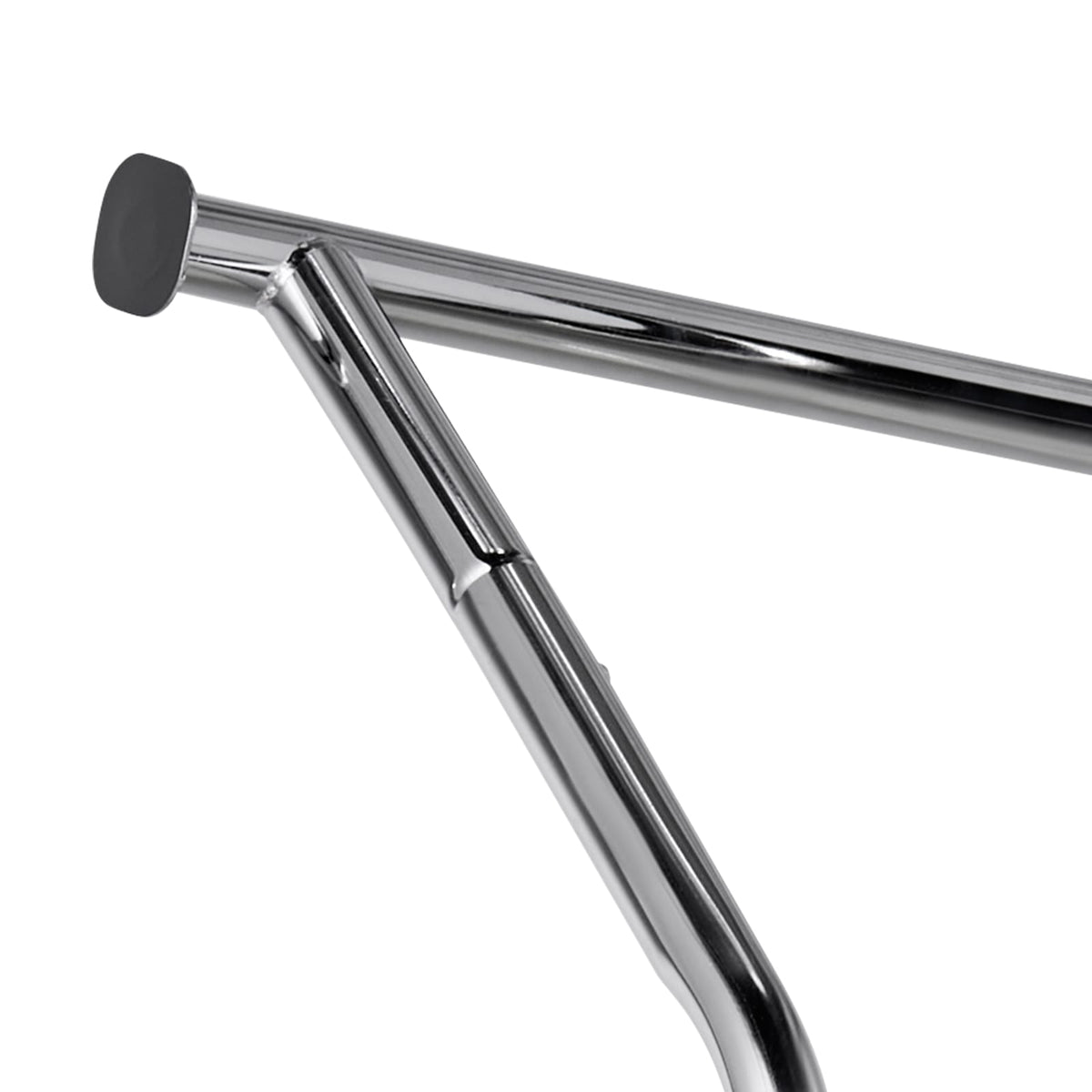 Silver Carbon Steel Rolling Clothes Rack - 330 lb Capacity