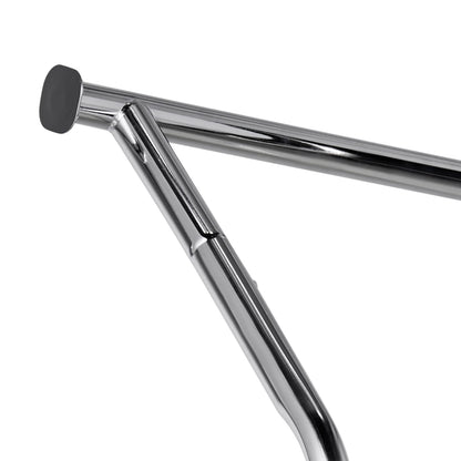 Silver Carbon Steel Rolling Clothes Rack - 330 lb Capacity