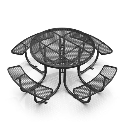 Black Round Patio Table with Umbrella Hole