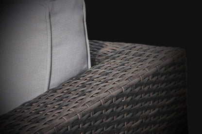 Brown Wicker Patio Sofa Set - 3 Piece Outdoor Furniture