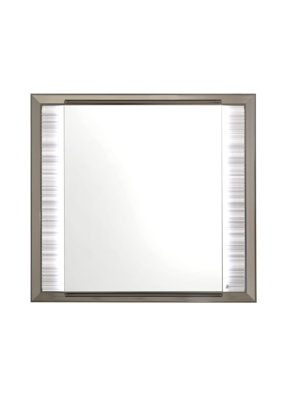STAR WHITE MIRROR WITH LED - Modern Vanity Mirror with Storage