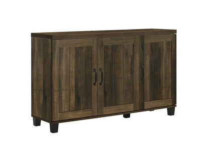 Dark Oak Particle Board 3 Door Storage Cabinet for Bedroom for Living Room
