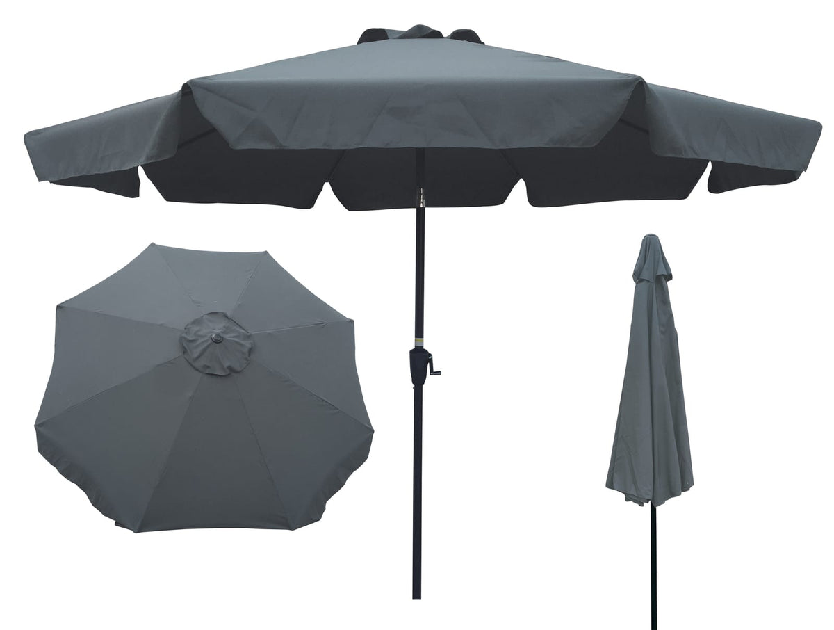 10ft Dark Gray Patio Umbrella - Vented Canopy
