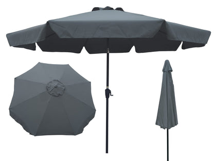 10ft Dark Gray Patio Umbrella - Vented Canopy