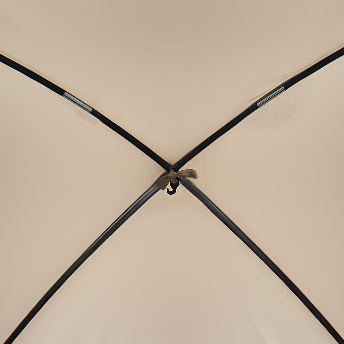 6 Person Beige Steel Pop Up Screen Tent