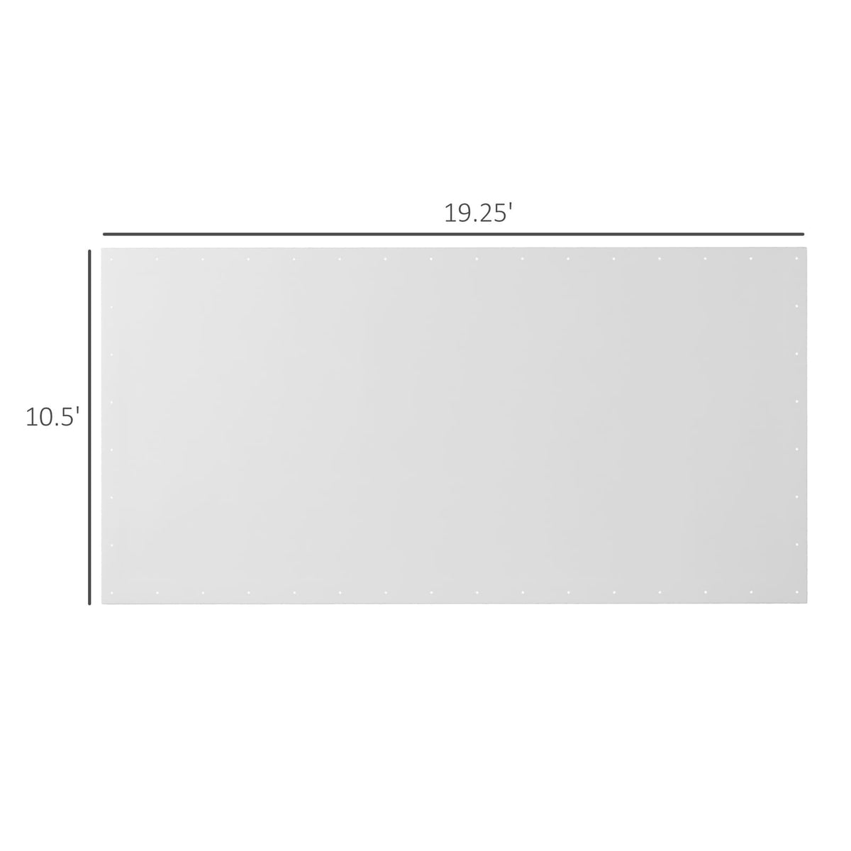 9.6' x 19.5' Polyethylene Carport Canopy Replacement Top