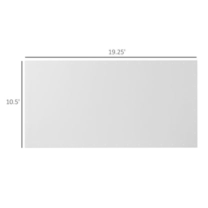 9.6' x 19.5' Polyethylene Carport Canopy Replacement Top