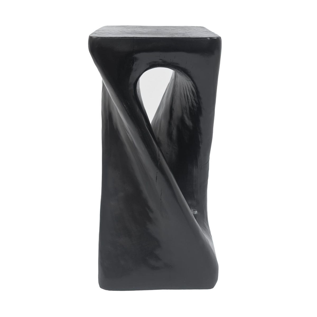 Black Magnesium Oxide Side Table - Outdoor Patio Accent