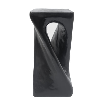 Black Magnesium Oxide Side Table - Outdoor Patio Accent