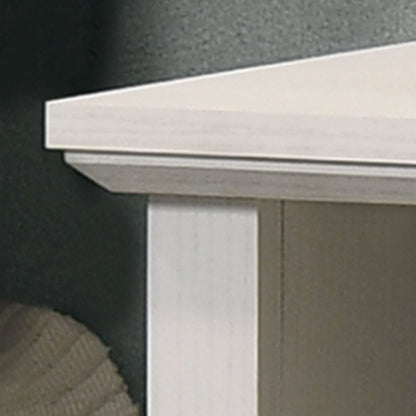White 22" W Nightstand with USB Charging Ports