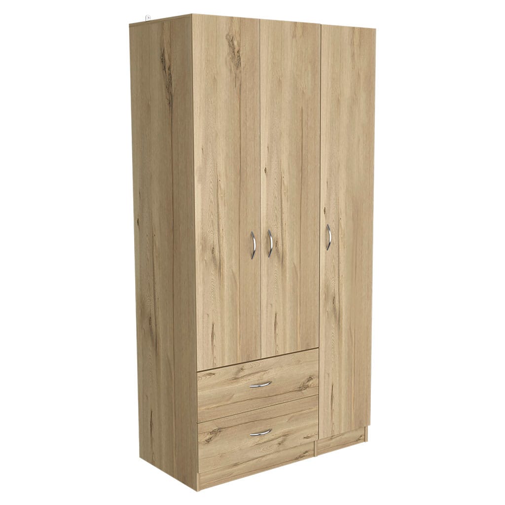 Light Oak Bedroom Dresser with 4 Shelves - 70.8"W