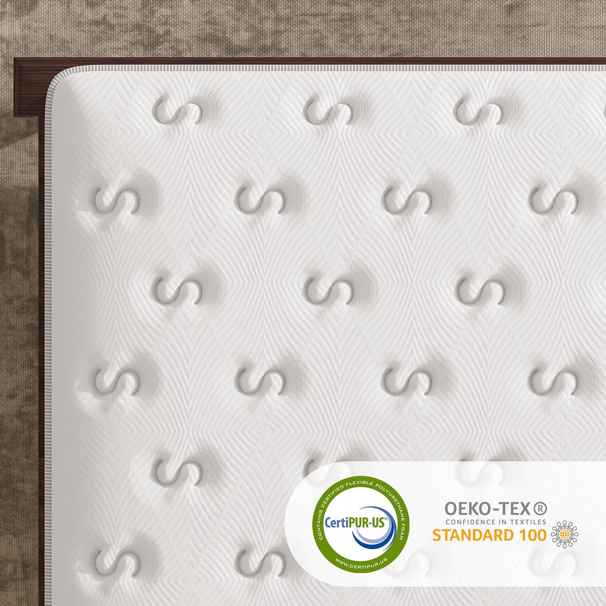 Queen Memory Foam Mattress - White Polyester for Bedroom