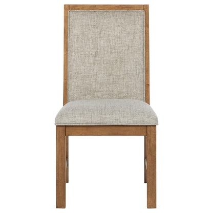 Survista Natural Brown Upholstered Dining Side Chair (Set of 2)