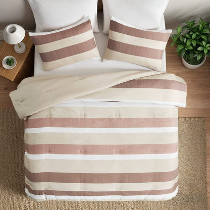 Terracotta Polyester Twin Comforter Set - 2 Piece Bedding