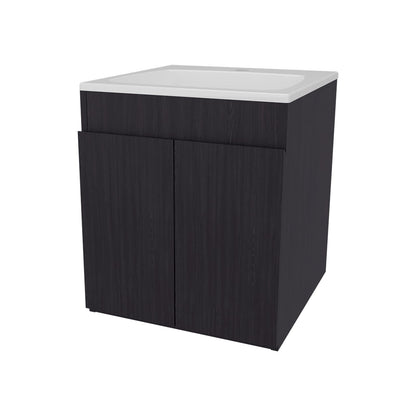Wenge Particle Board Bathroom Vanity Cabinet for Modern Renovation