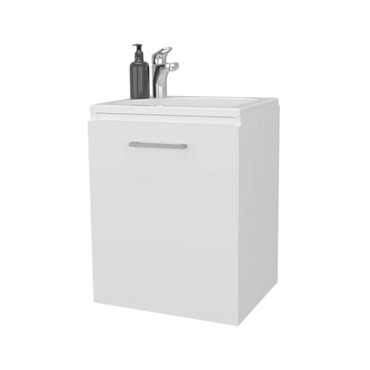 White Bathroom Vanity - Storage & Sink