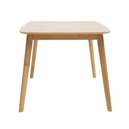 Natural Solid Wood Dining Table - Mid-Century Style
