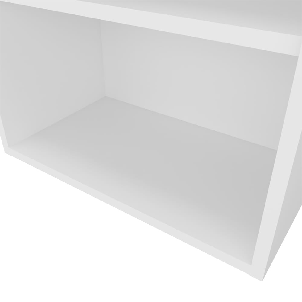 White Engineered Wood Kitchen Cabinet - 12"W x 21"D x 36"H