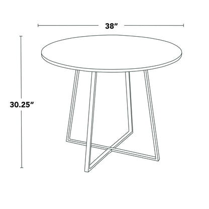 Round Black Dining Table - Seats Four