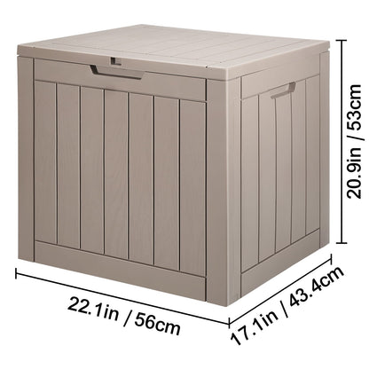 Gray Polypropylene Deck Box - 23 Gallon Outdoor Storage