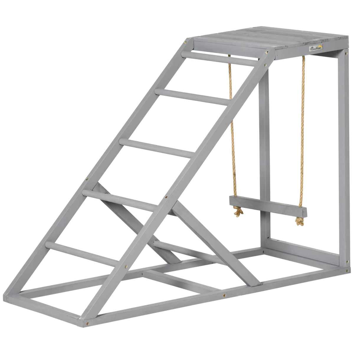 Gray Chicken Swing Play Stand for Two Hens