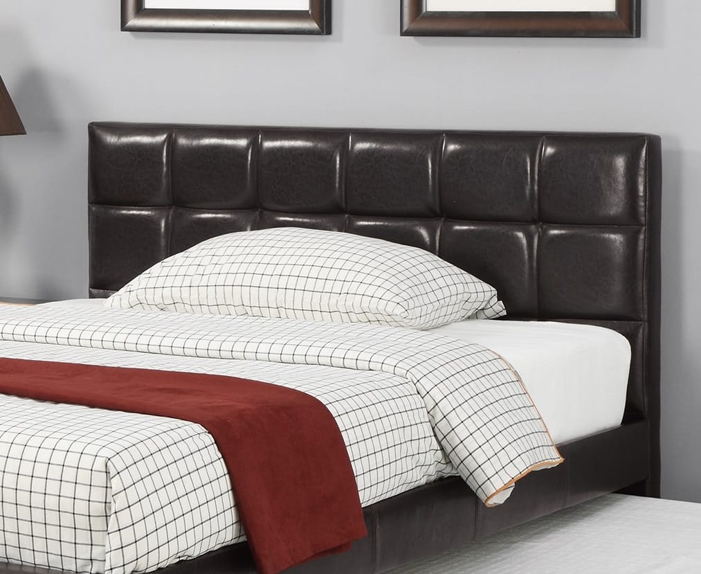 Twin Size Bed w/ Trundle - Espresso Faux Leather for Bedroom