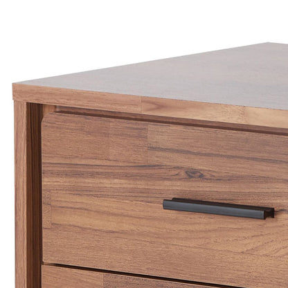 Walnut 2-Drawer Accent Table - Modern Style for Living Room