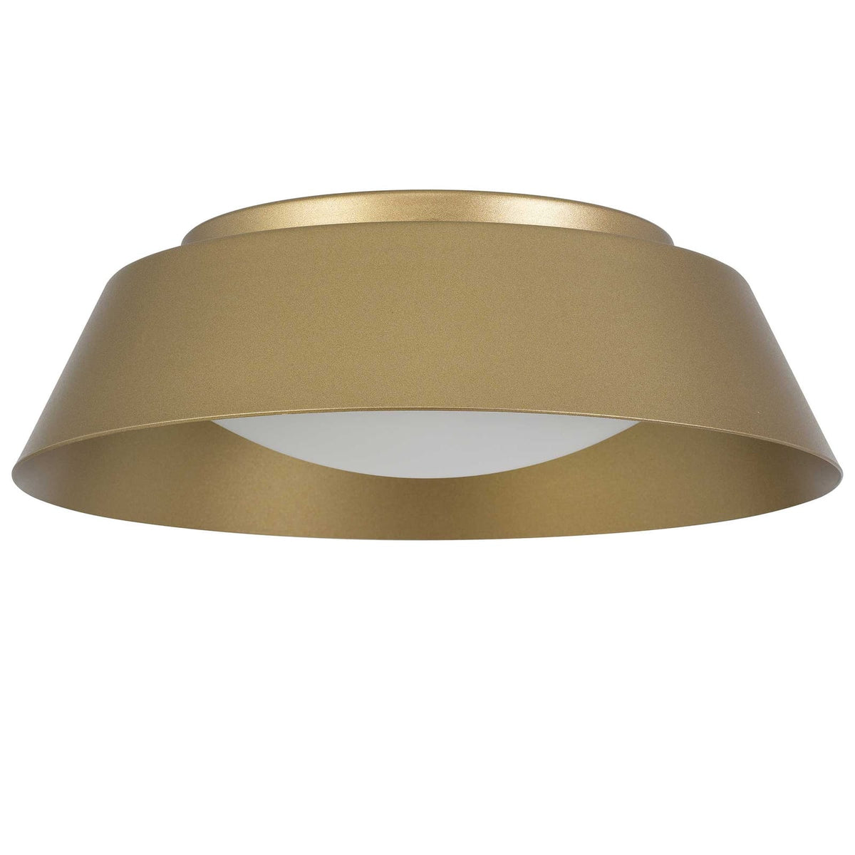 11 Inch Antique Brass LED Flush Mount - Bedroom Lighting