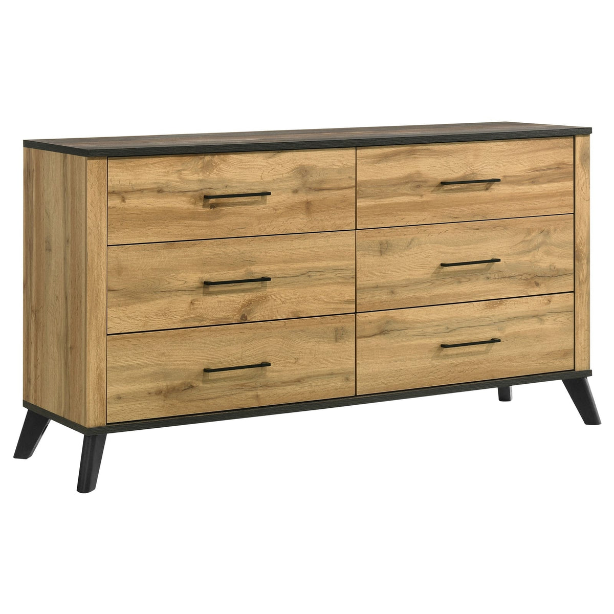 60" Natural Pine Wood Dresser - Bedroom Storage