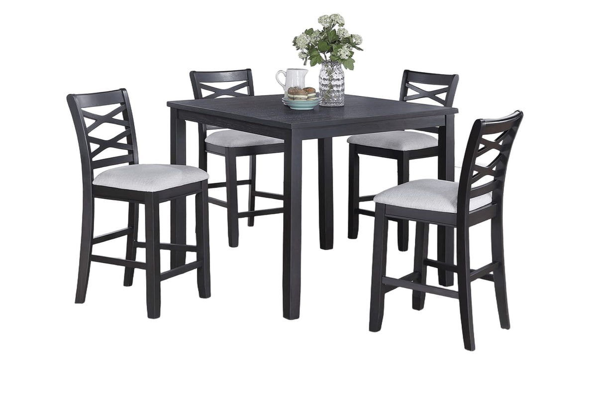 Charcoal Dining Table Set - Seats 4