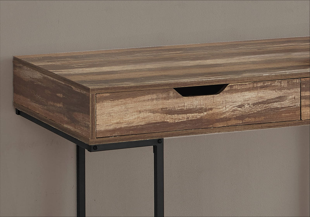Brown Computer Desk with Storage Drawers - 48" L