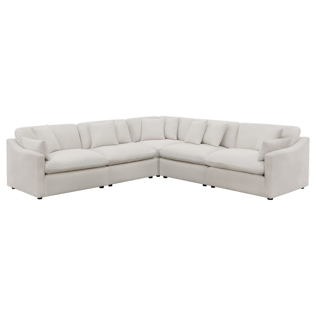 Ivory Modular Sectional Sofa - 5 Piece for Living Room