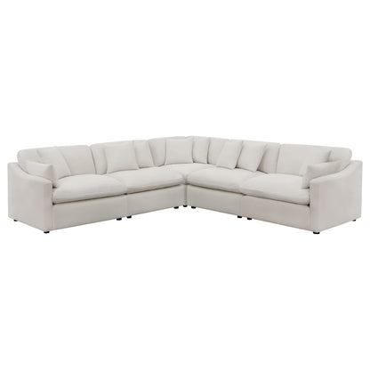 Ivory Modular Sectional Sofa - 5 Piece for Living Room