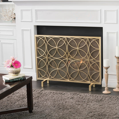 Gold Iron Fire Screen - Outdoor Garden Shade
