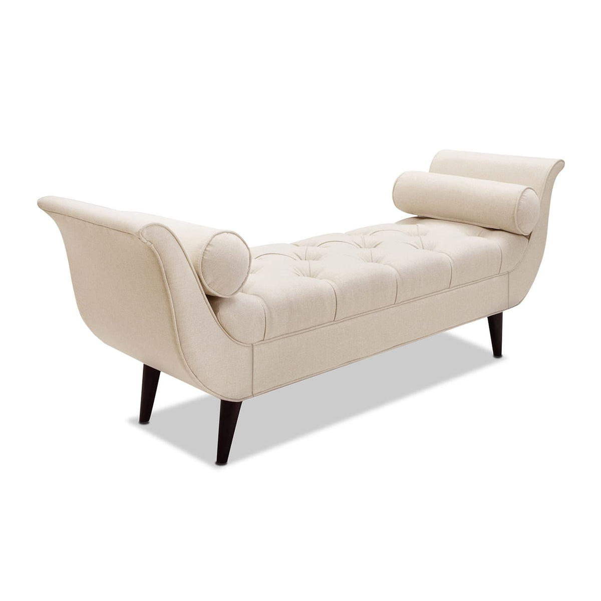 Beige Polyester Entryway Bench - 64.5" Long