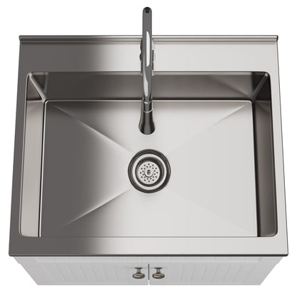 Beckham 28" Laundry Cabinet - White with Sink & Faucet