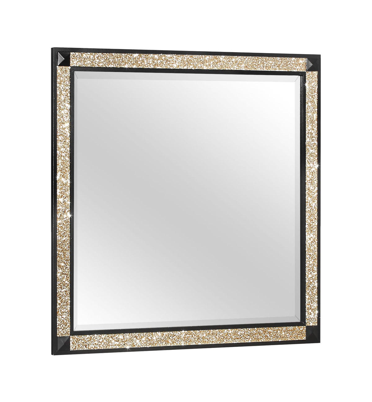 LIVELY BLACK/GOLD MIRROR - Vanity & Dresser Mirrors