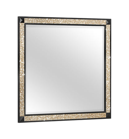 LIVELY BLACK/GOLD MIRROR - Vanity & Dresser Mirrors